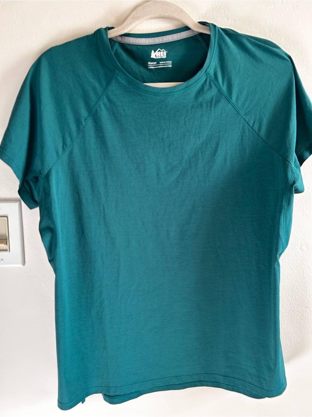 REI Co-Op Women’s Teal Short-Sleeve Crew Hiking Active Tee